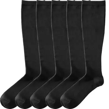 Compression High Medical Black 9000004A [Nursery] Nurse s Socks, Office, Women s, 23-25, (5 pairs)