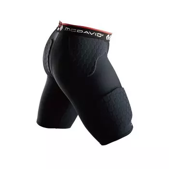 Compression Inner Pad with M737 HEX Sad Shock Sweat Quick M American Football [McDavid] (Hipbone, Coccyx, Thigh) Shorts, Bruises, Absorption, чёрный