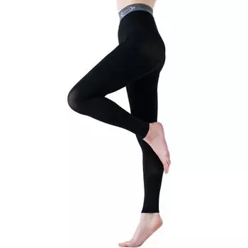Compression leggings RIZAP burn more calories while 80 black all [Gunze] riser, walking, 10-minute length, denier, women s (for seasons) L-LL