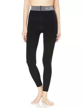 Compression Leggings RIZAP Calorie Burning Leggings High Waist Warm Type 10 Minute Length Boxed Black [Gunze] Women s M-L