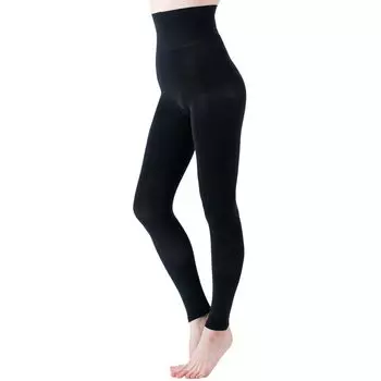 Compression Leggings RIZAP Premium Increase Calorie Consumption High Waist 10 Minute Length Black [Gunze] Women s M-L