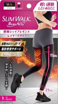 Леггинсы компрессионные Slim Walk View Acty Combustion Shape Leggings Black Compression Sports View Acty ML чёрный