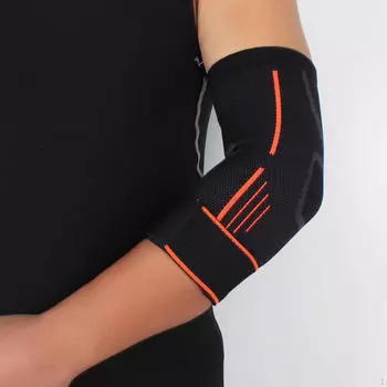 Компрессионный рукав, поддерживающая обертка для рук, нейлоновая защита для локтей, ударопрочная для футбола, спортзала, бейсбола L чёрный