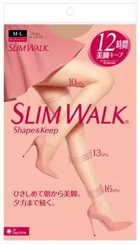 Compression Stockings Slim Walk Shape and Keep Stockings Nude Beige Compression Beautiful Legs Hip Lifting M-L