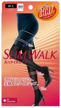 Компрессионные колготки Slim Walk Beautiful Style Колготки черные компрессионные теплые женские ML чёрный