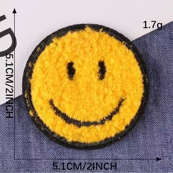 Computer Embroidery Label Emoji Towel Embroidery Badge Cloth Label Clothing Accessories Patch Handbook Diy Embroidery Cloth Sticker G3R-B-4-8
