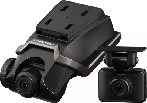 Comtec Drive Recorder 2, стильный, 2 миллиона пикселей спереди и сзади, Full HD, оснащенный функцией уведомления о приближении транспортного средства чёрный