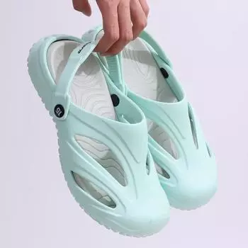 Comwarm Модные тапочки-сабо женские полые пляжные тапочки женские новые летние унисекс садовые сандалии супинатор для дома ванна горки 36-37 серый