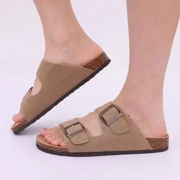 Comwarm Fashion Cork Slippers Women Classic Flat Sandals Female Outdoor Anti-slip Beach Slides Cork Sole Arch Support Sandals 36