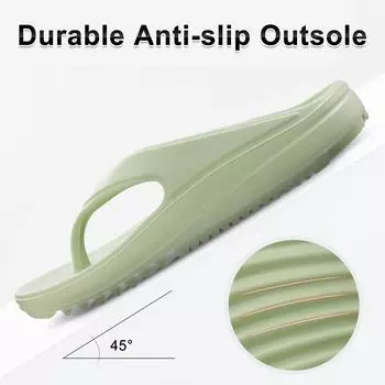 Comwarm Thick Sole Flip Flops For Women And Men Summer Yoga Mat Outdoor Beach Thong Sandals For Shower Non-Slip Soft Slippers 36(8.8 inch) темно-синий