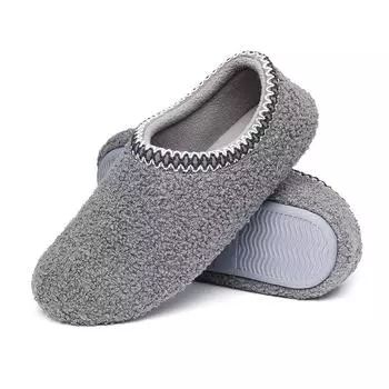Comwarm Women s Fuzzy Curly Fur Slippers Memory Foam Indoor Cotton Slippers With Polar Fleece Soft Sole Warm House Flat Slippers 36 бежевый