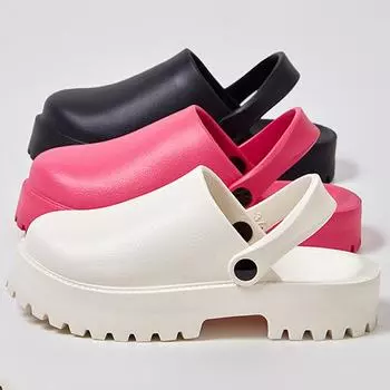 Comwarm Women Summer Slippers 2025 New Thick Sole Outdoor Beach Sandals Non-slip Garden Shoes Fashion Home Women Platform Slides 36-37 розы красного