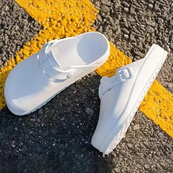 Comwarm женские мужские рабочие тапочки обувь медсестры мягкие Eva сабо слайды противоскользящие операционные лабораторные водонепроницаемые медицинские тапочки 36 чёрный