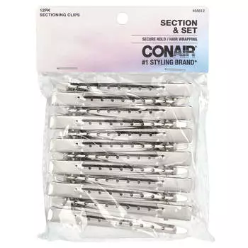 Conair, многоцелевой зажим для укладки, 12 зажимов