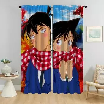 Conanes Modern Living Room Curtains for Camera Blackout Curtain Kitchen Curtains 2 Pieces Partition Shades Halloween Decoration W50xH70cmx2pcs-CL