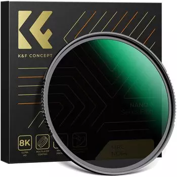 Concept 67 мм ND-фильтр ND64 28-слойное нанопокрытие Оптическое стекло Водоотталкивающее Устойчивость к пятнам Защита от царапин Фильтр нейтральной плотности Direct K&F