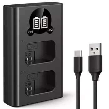 Concept Charger Camera NP FW50 Charger Battery Level Display Sony Camera Battery Charger Sony Charger USB K&F NP-FW50 Type-C