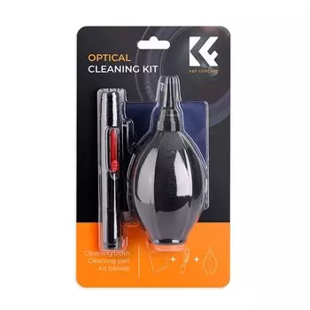Concept Lens Cleaning 3in1 Kit Очистка линз K&F (ручка для линз, груша, ткань) фильтры, очки, смартфоны и т. д.
