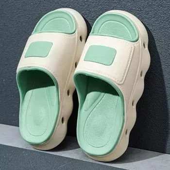 Concise Men s EVA Waterproof Shoe High Quality Thick Bottom Couple s Casual Sandals Mans Beach Slides Outdoor Slippers Big Size 38-39 черный белый