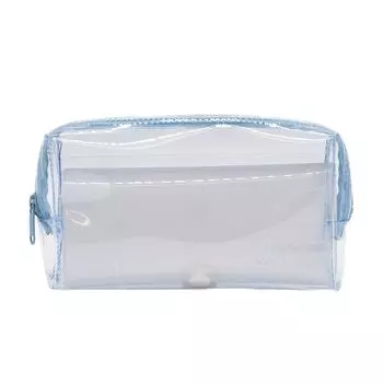 Concise Pencil Case Clear Pencil Case Gem 522034 Blue Gray [Concise]