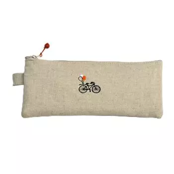 Concise Pencil Case Cloth Pencil Case Bicycle Light Brown 547600
