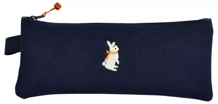 Concise Pencil Case Cloth Pencil Case Rabbit Navy Blue 547624 темно-синий
