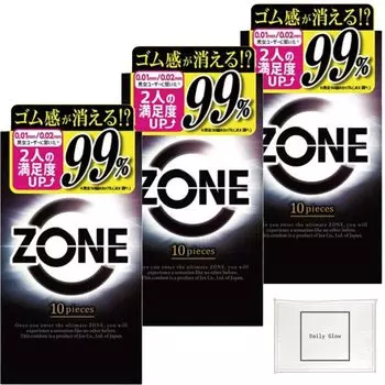 Condom ZONE 10 pieces x 3 boxes DailyGlow original tissue included +