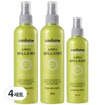Confume Super Hard Hair Water Spray 252 мл x 2 шт. + 100 мл x 1 шт. набор, 4 набора