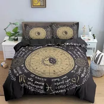 Constellation King Queen Duvet Cover Astrological Bedding Set for Kids Teens Adults Ps US King 264x228cm
