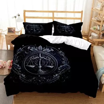 Constellation personalized print quilt cover soft and comfortable comforter bedding sets Complete size Customizable EU single(135x200cm)