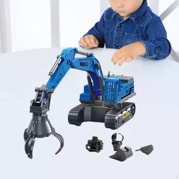 Строительные грузовики Игрушечный сплав Инженерный грузовик Моделирование Игровые транспортные средства Инерционный синий