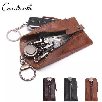 CONTACT S мужской чехол для ключей из натуральной кожи коричневый