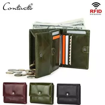 CONTACT S женский компактный бумажник из натуральной кожи