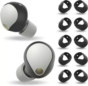 CONTEME Earphone Cover for Sony Soft Silicone Sony XM5 Ear Tip Cover Accessories Compatible with Sony with Charging [5 Pairs] WF-1000XM5 Anti-Slip