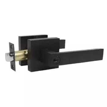 Contemporary Black Heavy Duty Bathroom Privacy Door Levers Lever Lock Door Handle Lock Door Knob