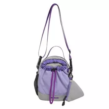 Contrast Color Small Bag Women s Lightweight Crossbody Bag Men Drawstring Shoulder Bag with Coin Purse фиолетовый