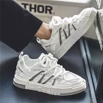 Contrasting color splicing trend board shoes men s autumn and winter new platform youth skateboard shoes casual sports shoes men s shoes 39