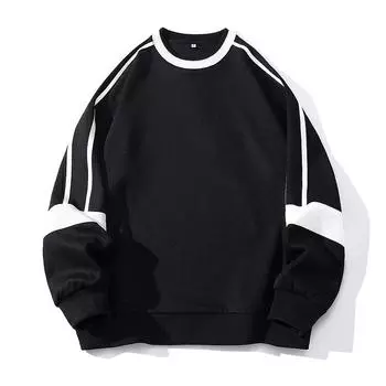 Contrasting Sweater New Splicing Men s Crew Neck Spring and Autumn Long Sleeve Trendy Brand Casual M