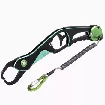 Contyu Fish Grip Легкий нержавеющий алюминиевый сплав 25 см 142 г Рыболовная рукоятка для ловли морского окуня (25см, зеленый) зелёный