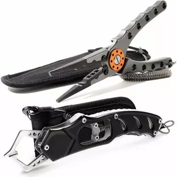 CONTYU Fishing Pliers Fish Grip Set 2 Piece Длинные плоскогубцы с захватом