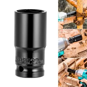 Удобная удлиненная шестигранная головка 1/2 дюйма. Метрическая ударная головка 1/2 дюйма. Простой в использовании инструмент для надежного крепления. 17MM