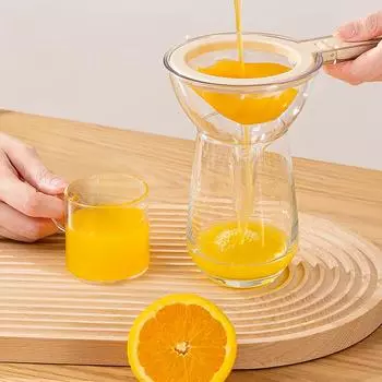 Convenient Handy Hand-held Funnel Household Large Diameter Delicate Funnel Portable Multi-functional Super Dense Filter Sieve оранжевый