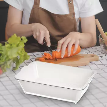 Удобный набор кухонных инструментов, принадлежности для мытья и сушки овощей White 2 Tier