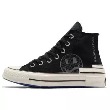 Converse 1970-е Chuck Taylor All Star Удобные Повседневные Высокие парусиновые Унисекс Черный Серый 35