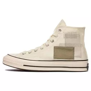 Converse 1970-е годы Chuck Classic Тренд Прочные и Легкие Высокие парусиновые кеды Унисекс Хаки Белый 35