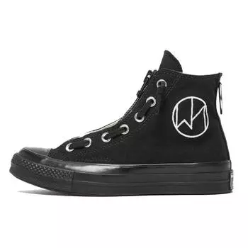 Converse 1970-е Удобные и Универсальные Эспадрильи на Высокой Платформе Унисекс Черные 35