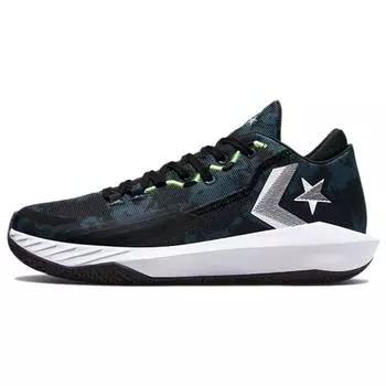 Converse All Star BB Jet Между Линиями Круглый Носок Шнуровка Нескользящие Износостойкие Полувысокие Баскетбольные Кроссовки Унисекс Черный Синий 36