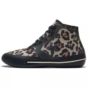 Converse All Star Pro BB Leopard Мужские кроссовки разноцветные пергаментные черные 166451C