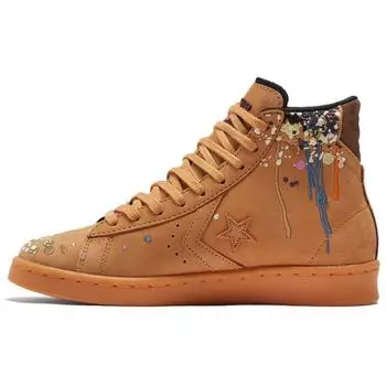Converse Bandulu x Pro Leather High Paint Splatter - Кроссовки унисекс Flux Brown Gum-Light-Honey 169908C 37.5