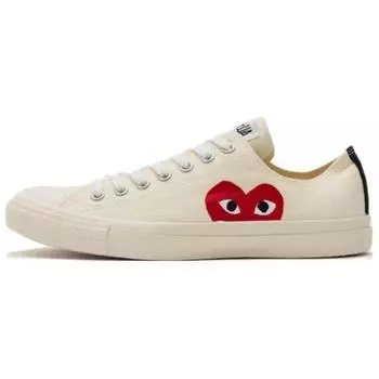Converse Белые низкие кроссовки унисекс Comme des Garons PLAY x Chuck Taylor All Star 1CK711 39.5